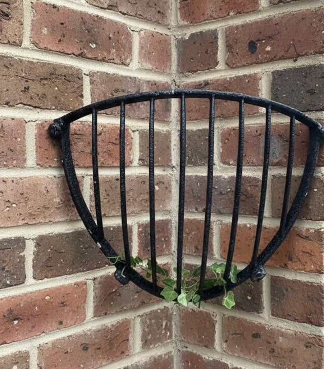 Cast iron large corner wall hay rack feeder plants garden Farmhouse salvage