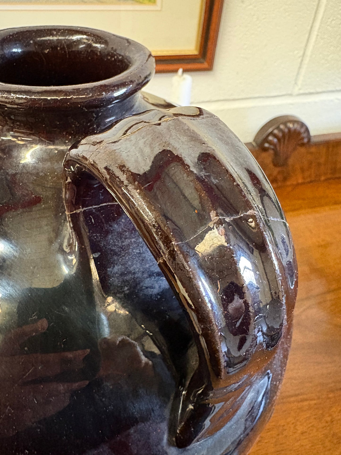 Antique Salt Glazed Pot bottle Great Display Farmhouse decor