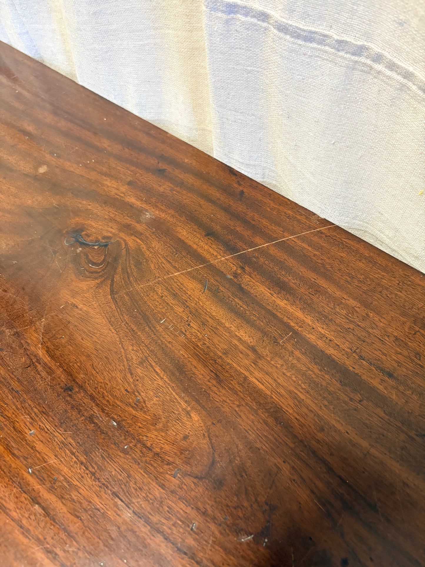 19th Century Mahogany Hall / Side Table Country House piece with Carved feet