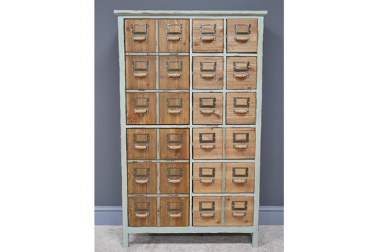 Apothecary style storage cupboard with Multi Drawer design on front
