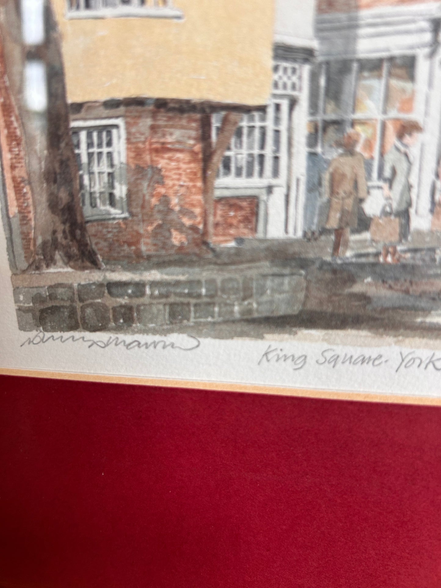 Kings Square York Framed Mounted Glazed Limited Edition Print Signed