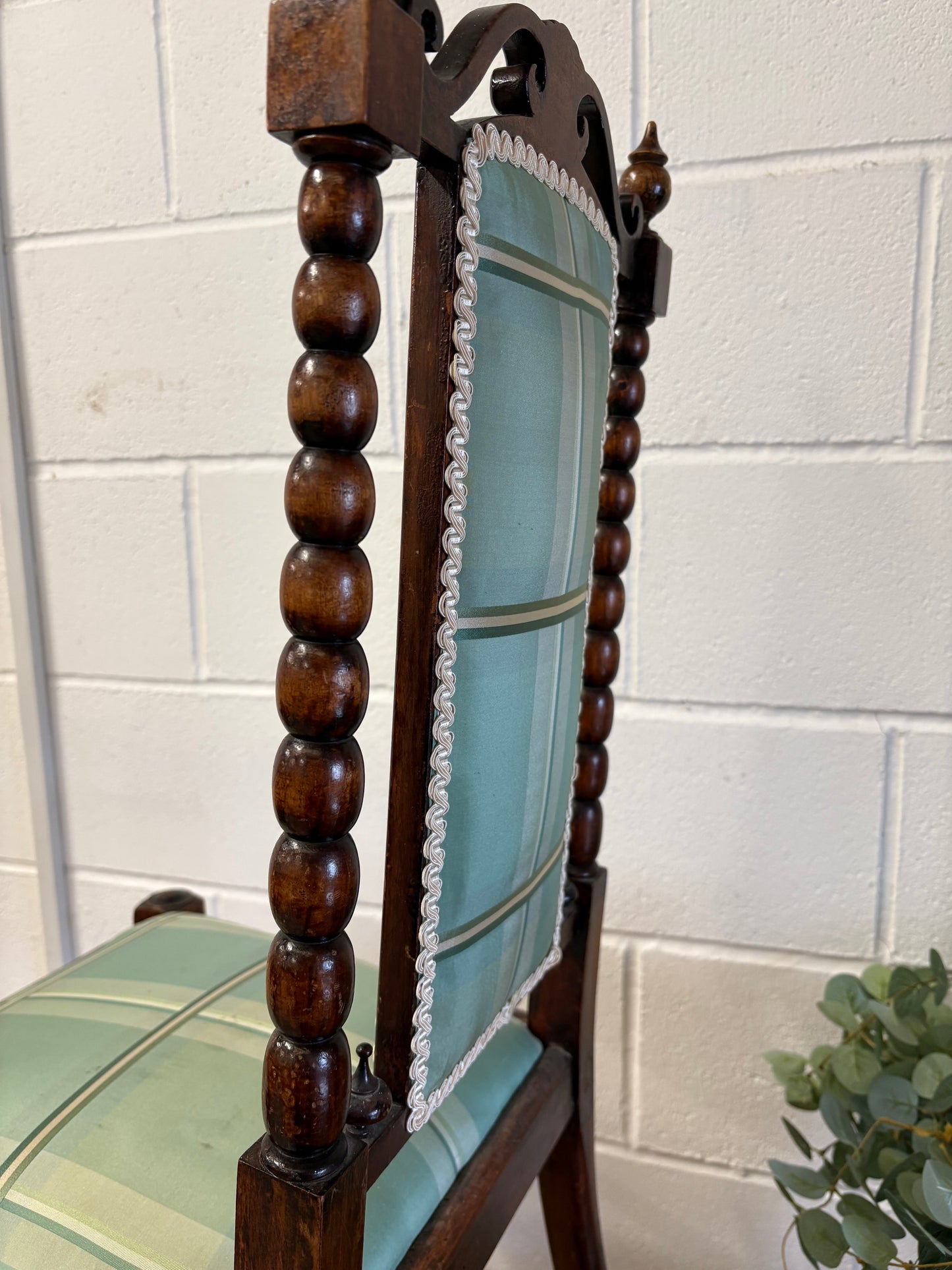 Stunning Victorian Faux Rosewood Bobbin Turned Chair Beautiful Solid Piece