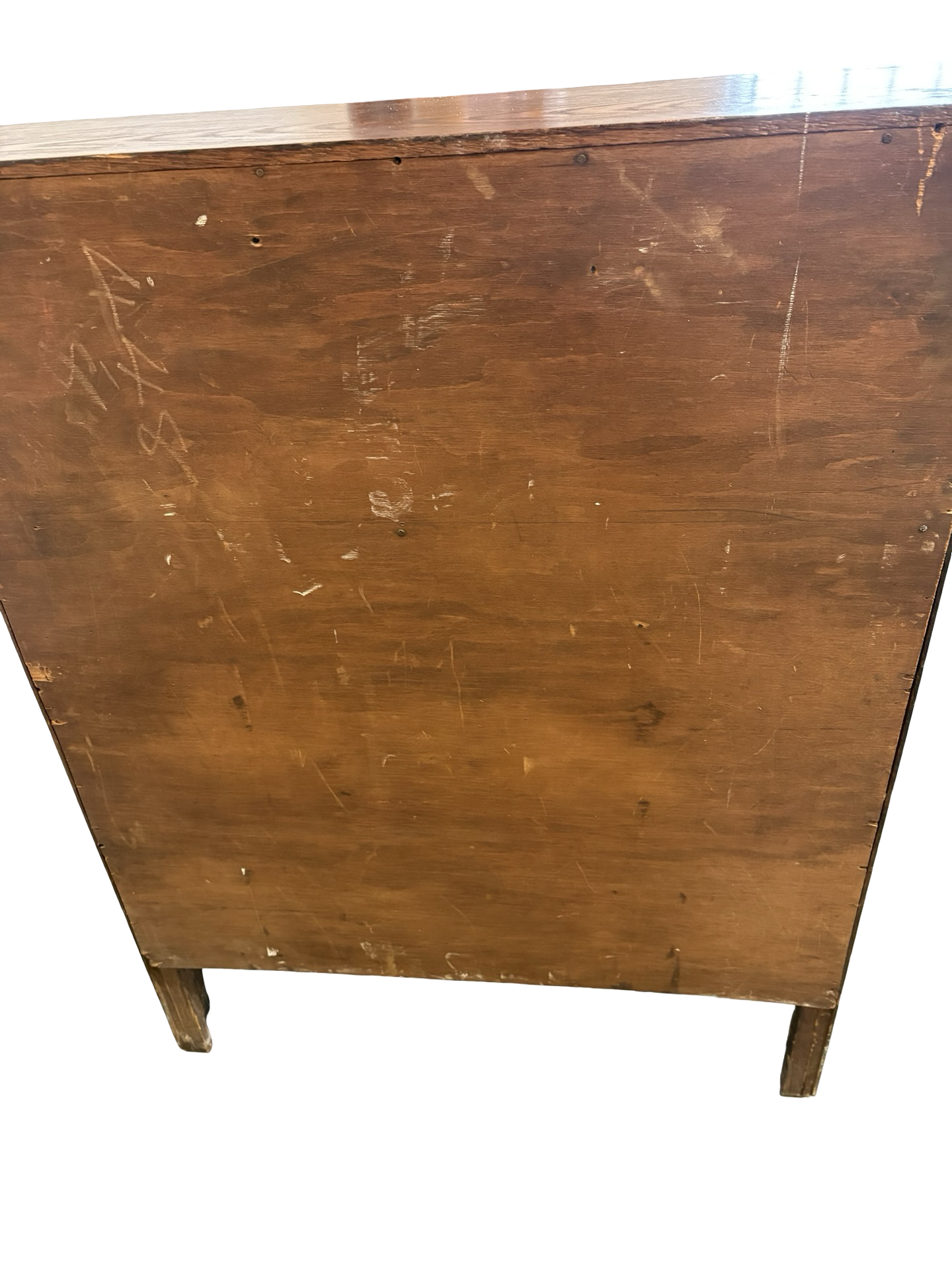 Early 20th Century Vintage Fold down Oak bureau writing desk drawers & key