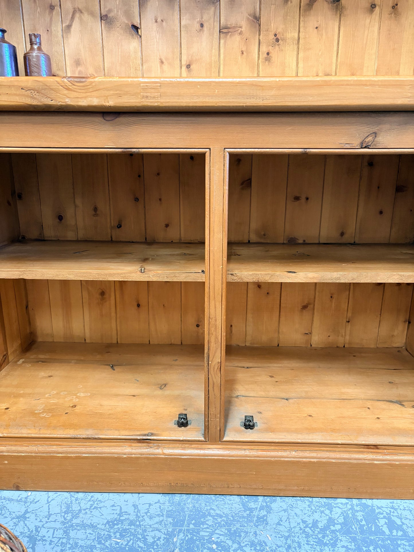 Petite Vintage Pine Country Kitchen Dresser - Display Storage UK Delivery
