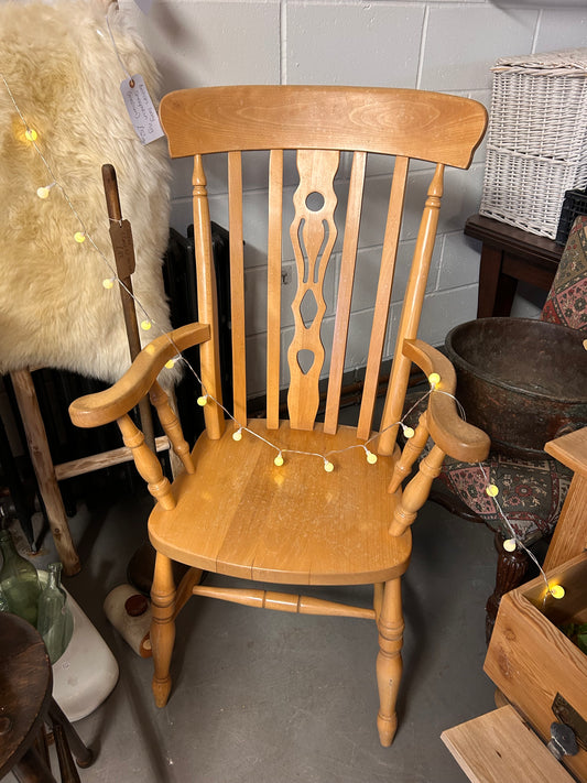 Solid Beech adults fireside chair country farmhouse style two available