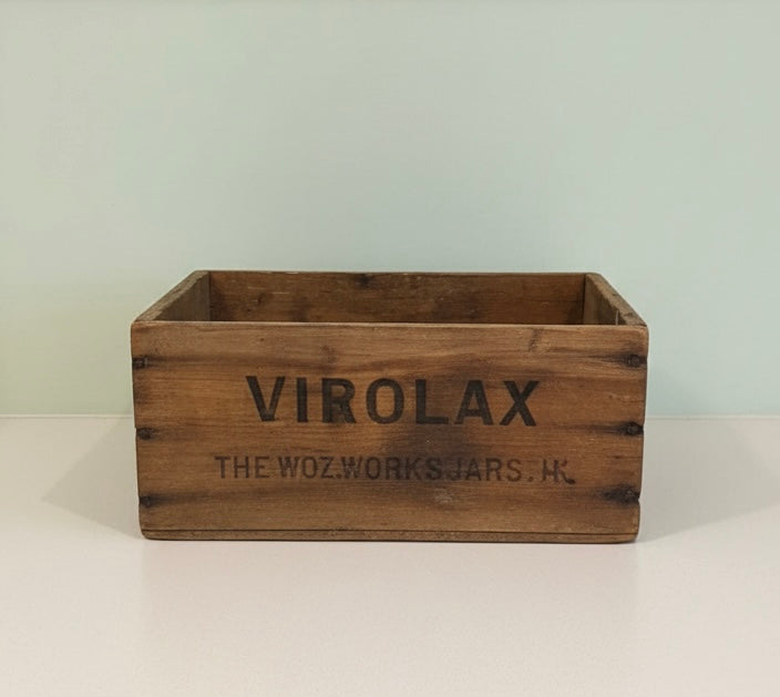 Very rare 1920’s VIROLax antique wooden advertising storage delivery crate