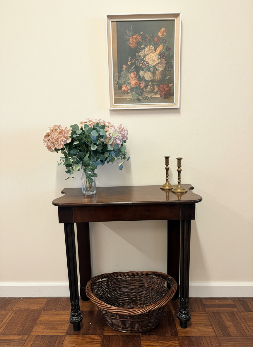 19th Century Mahogany Hall / Side Table Country House piece with Carved feet