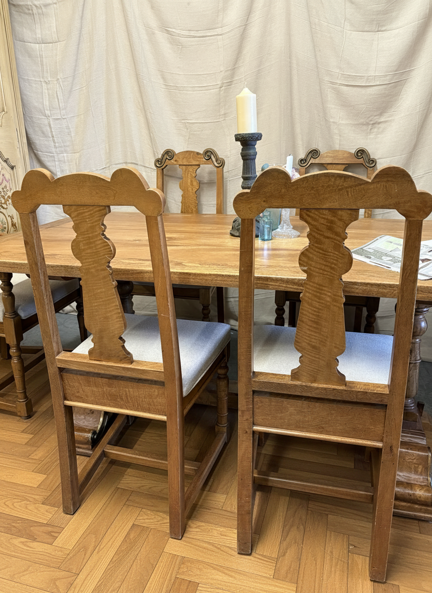 WAS £895 - Luxury Quality dining suite, comprising of a large dining table and 6 Chairs.
