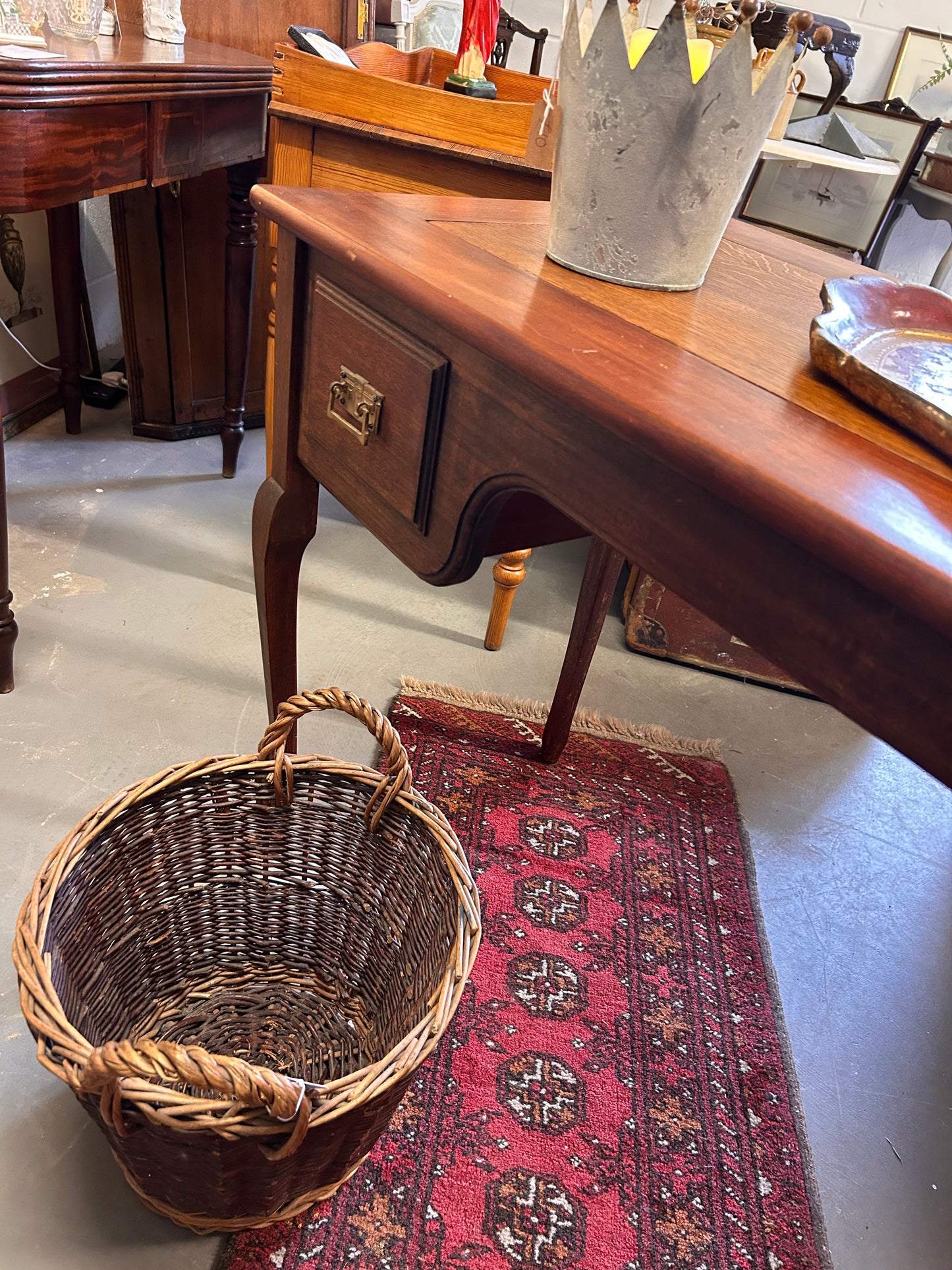 Lovely Vintage Quality Satinwood console table desk with drawers