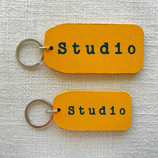 Studio - Wooden Key Tag: 6x Mini Tags (8x4cm)