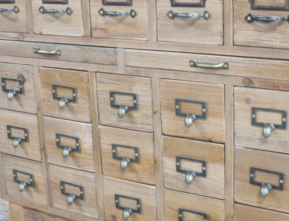 Vintage Apothecary Styled Multi Drawer Office Craft Storage Cabinet