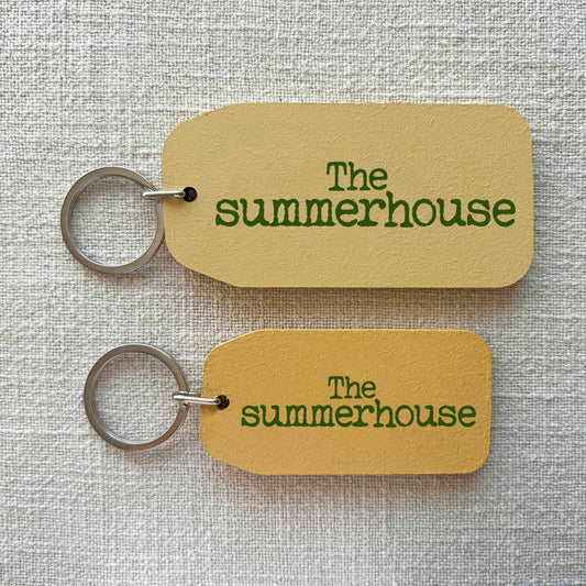 The Summerhouse - Wooden Key Tag: 6x Mini Tags (8x4cm