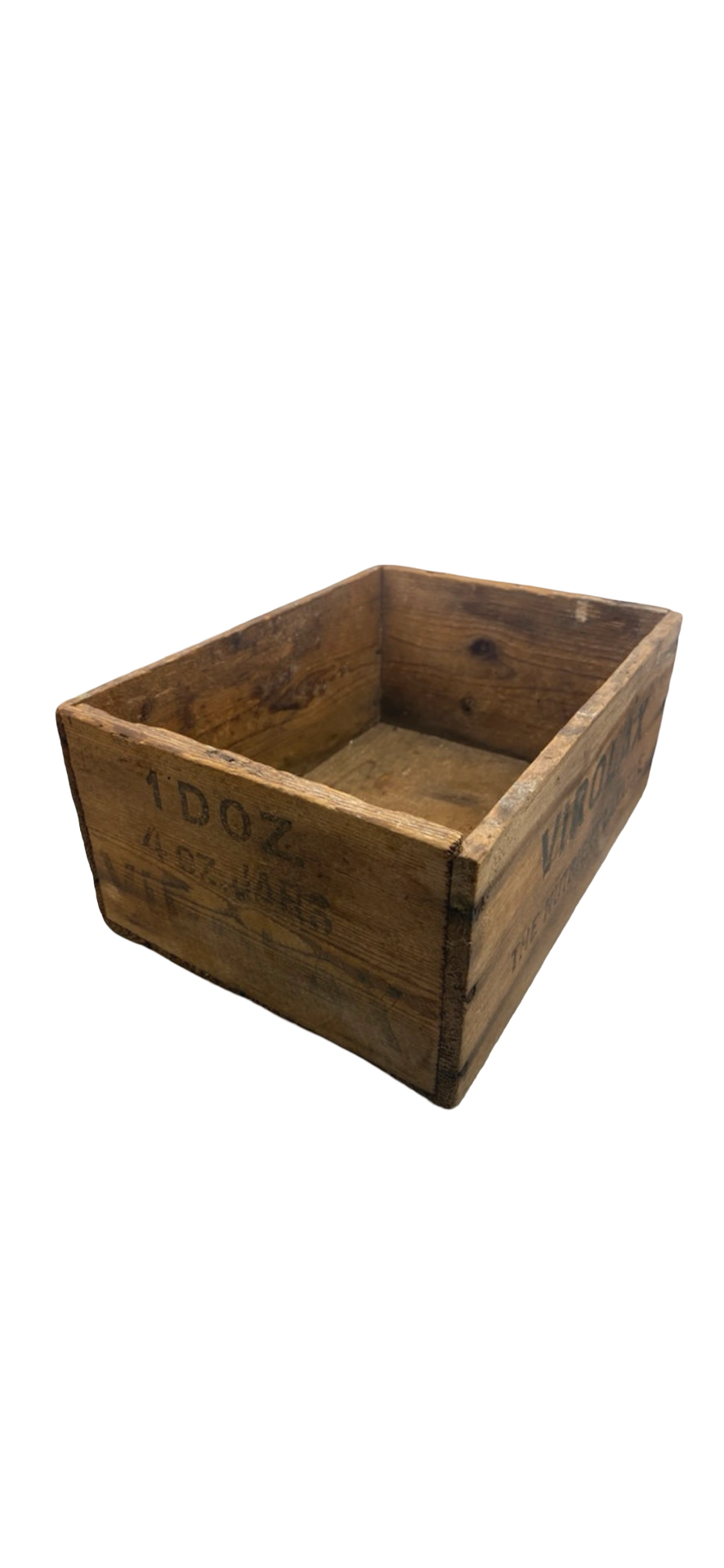 Very rare 1920’s VIROLax antique wooden advertising storage delivery crate
