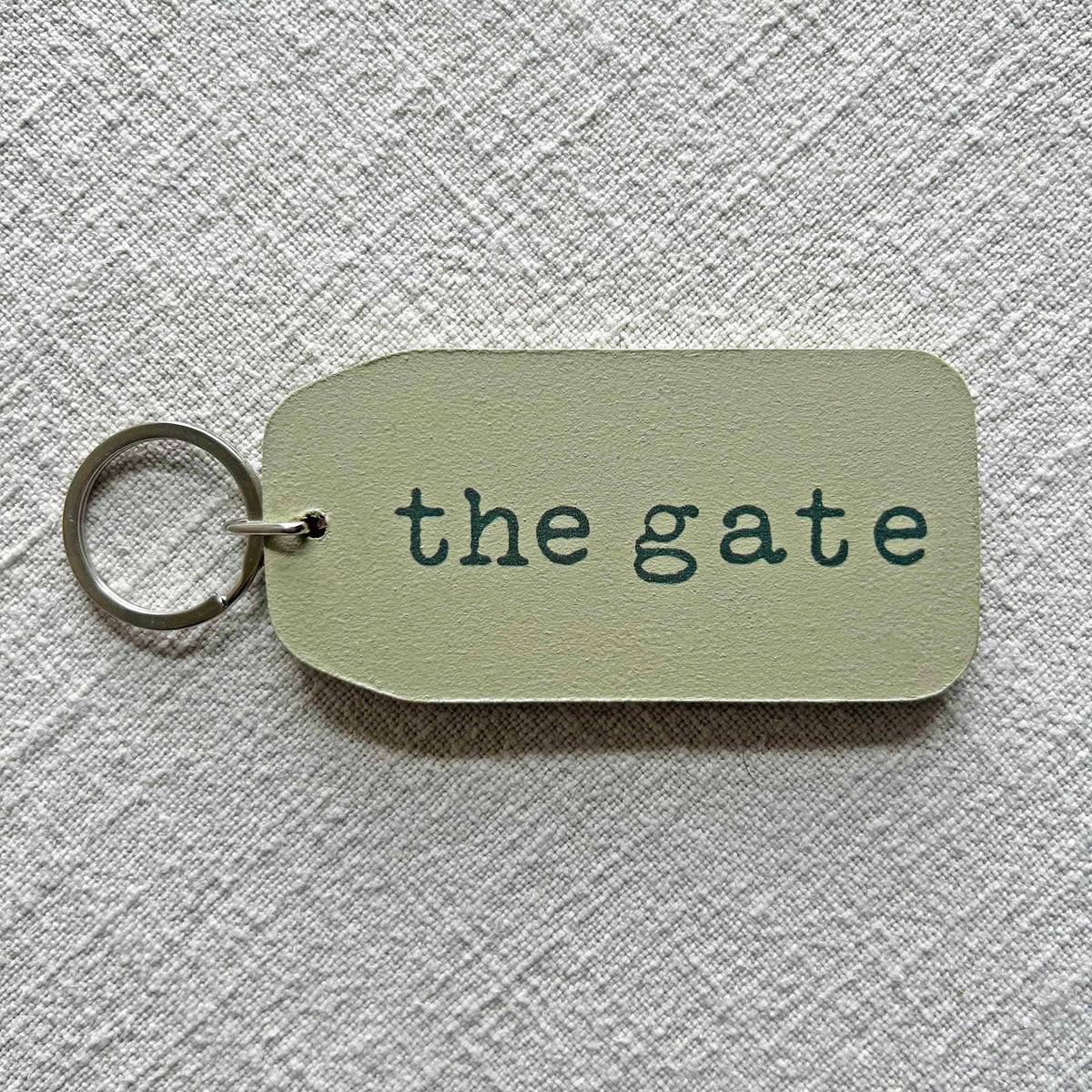The Gate - Wooden Key Tag: 6x Mini Tags (8x4cm)