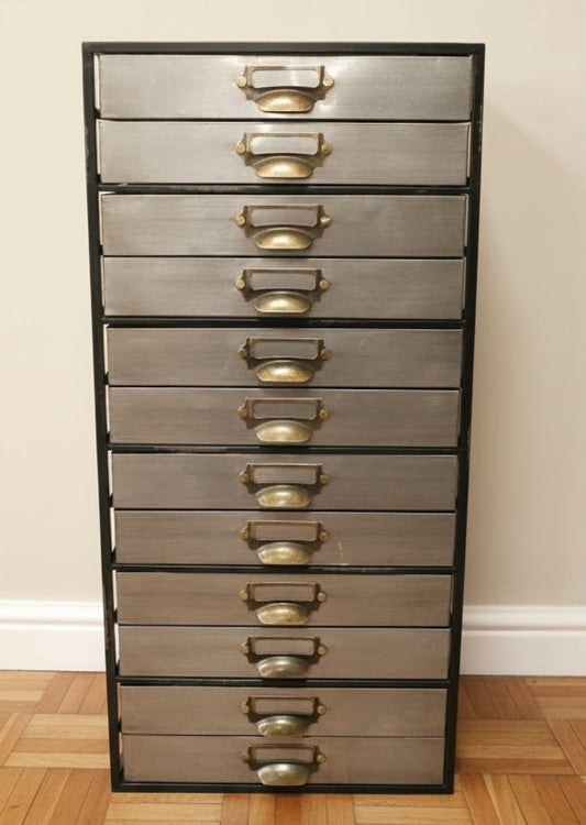 Industrial Metal office drawers paperwork filing cabinet storage