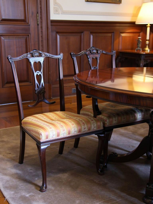 Pair pretty pink fabric covered carved Edwardian occasional or bedroom chairs