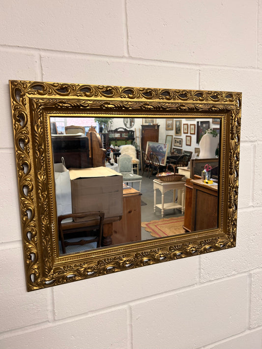 Vintage Decorative Gilt framed wall mirror Lovely Resin frame