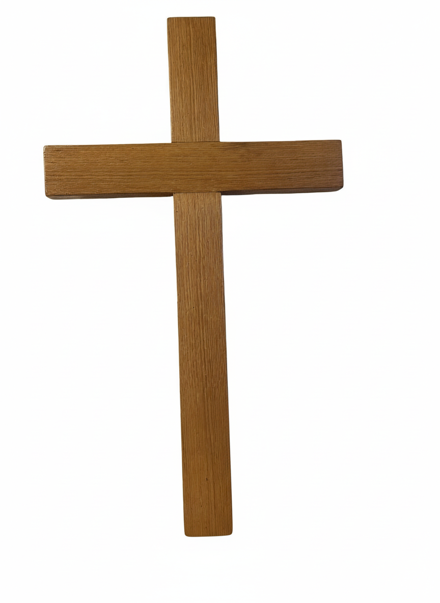 Solid Oak Wall Hanging Chapel Cross 2ft long