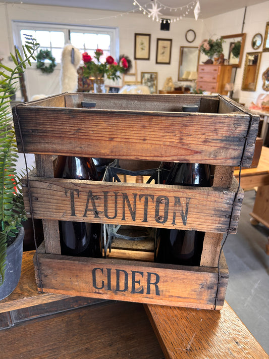 Taunton Cider drinks crate 1930s genuine original excellent item