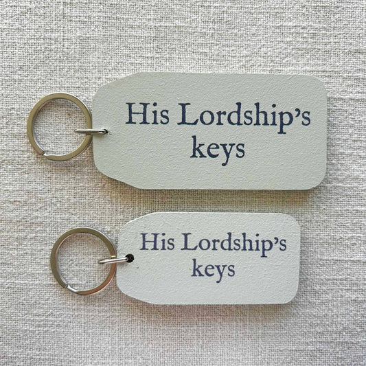 His Lordship's Keys - Wooden Key Tag: 6x Mini Tags (8x4cm)