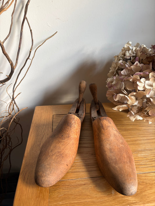 Lovely Old Wooden shoe Stretchers Decorative quirky collectibles