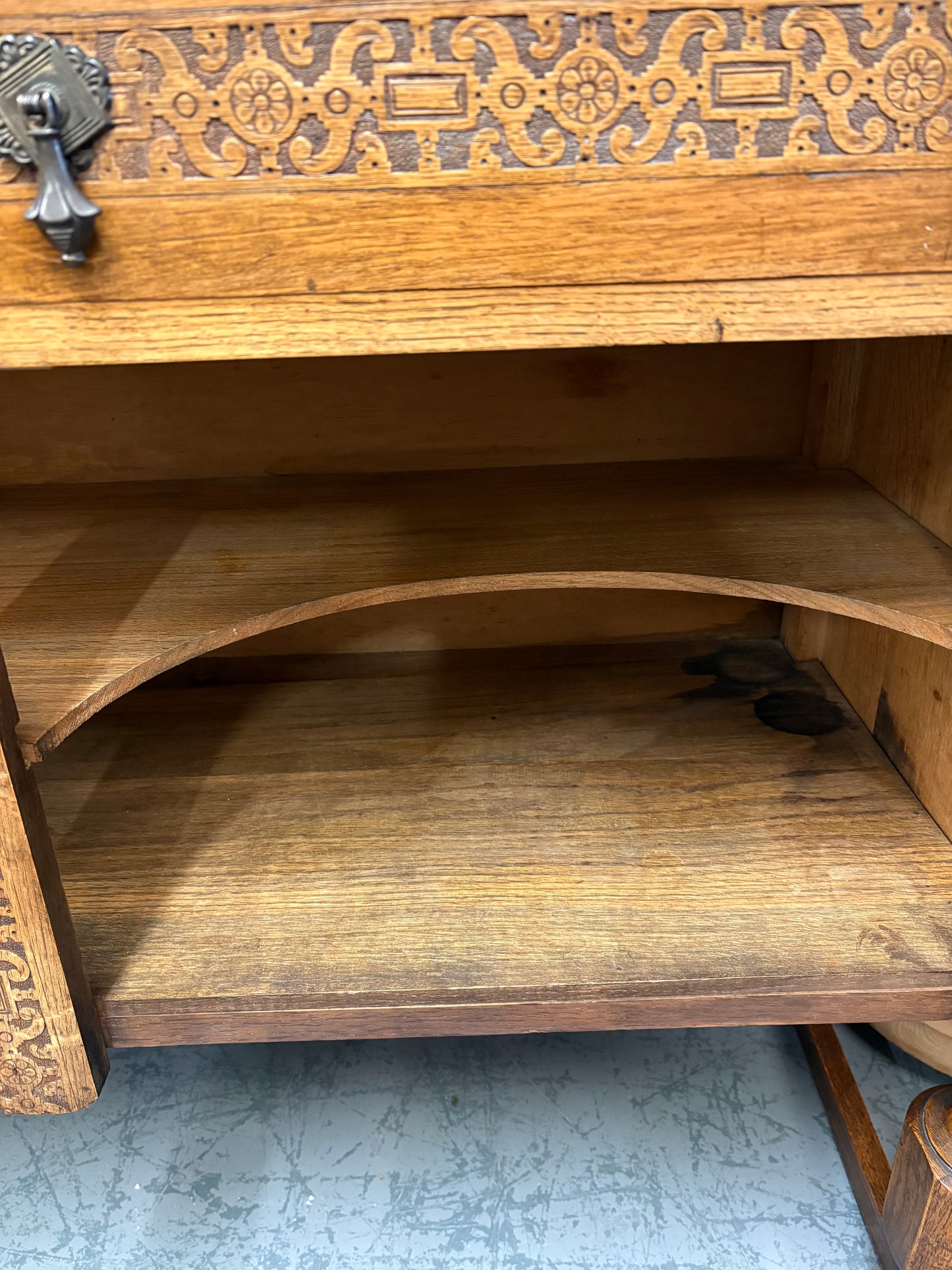 Antique Oak sideboard - Dresser Mirrored back - with Delivery
