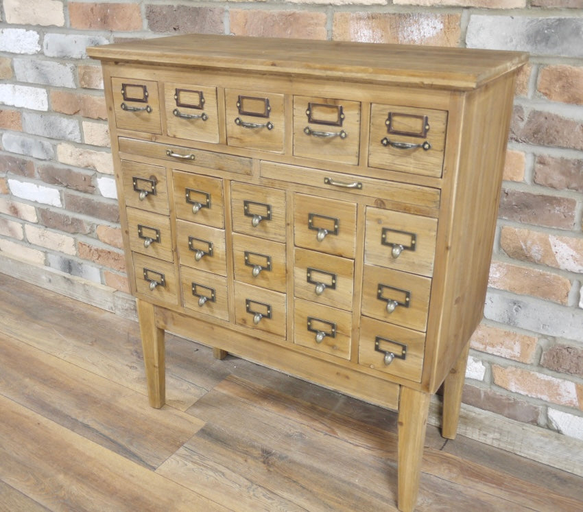 Vintage Apothecary Styled Multi Drawer Office Craft Storage Cabinet