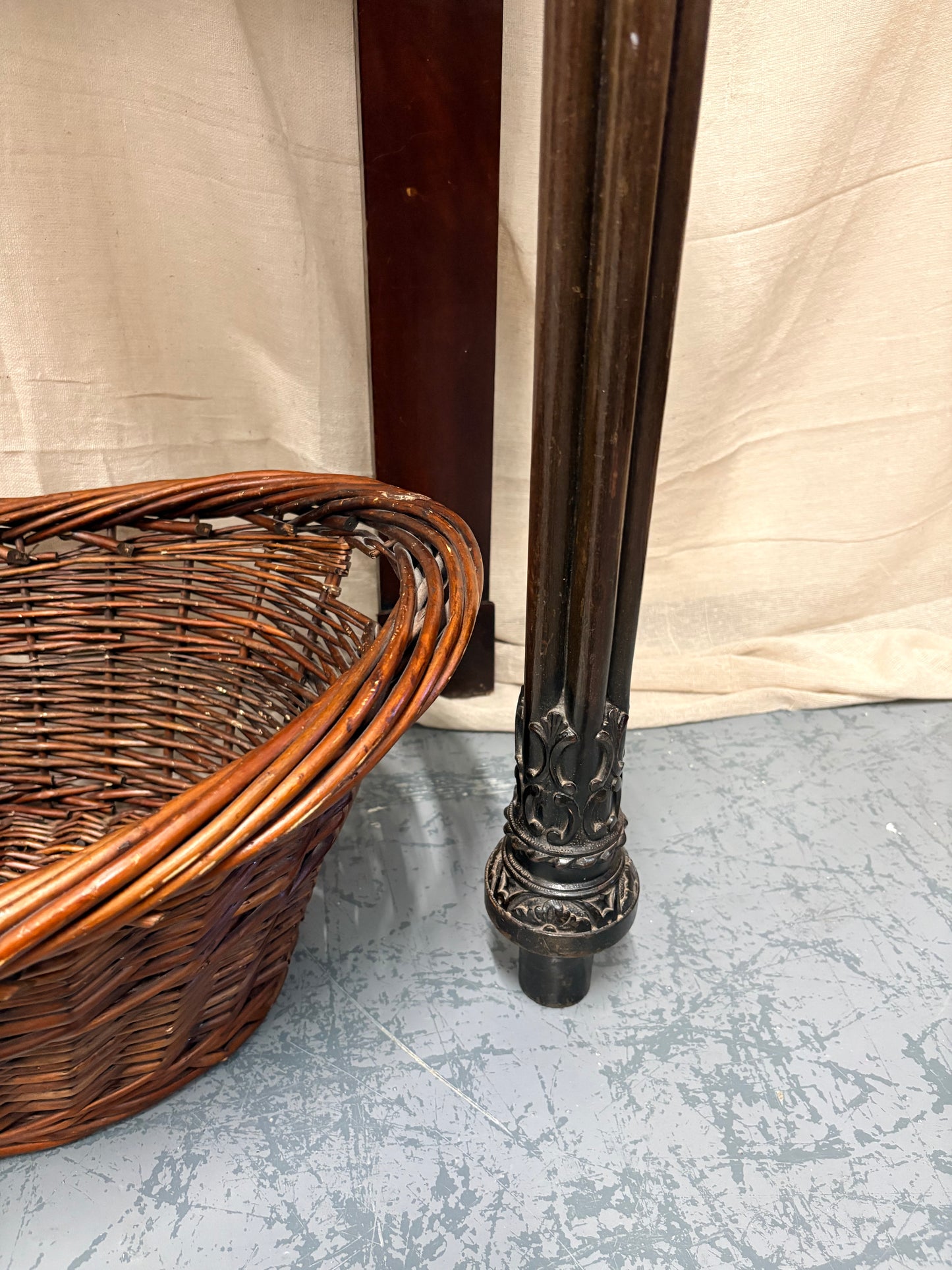 19th Century Mahogany Hall / Side Table Country House piece with Carved feet