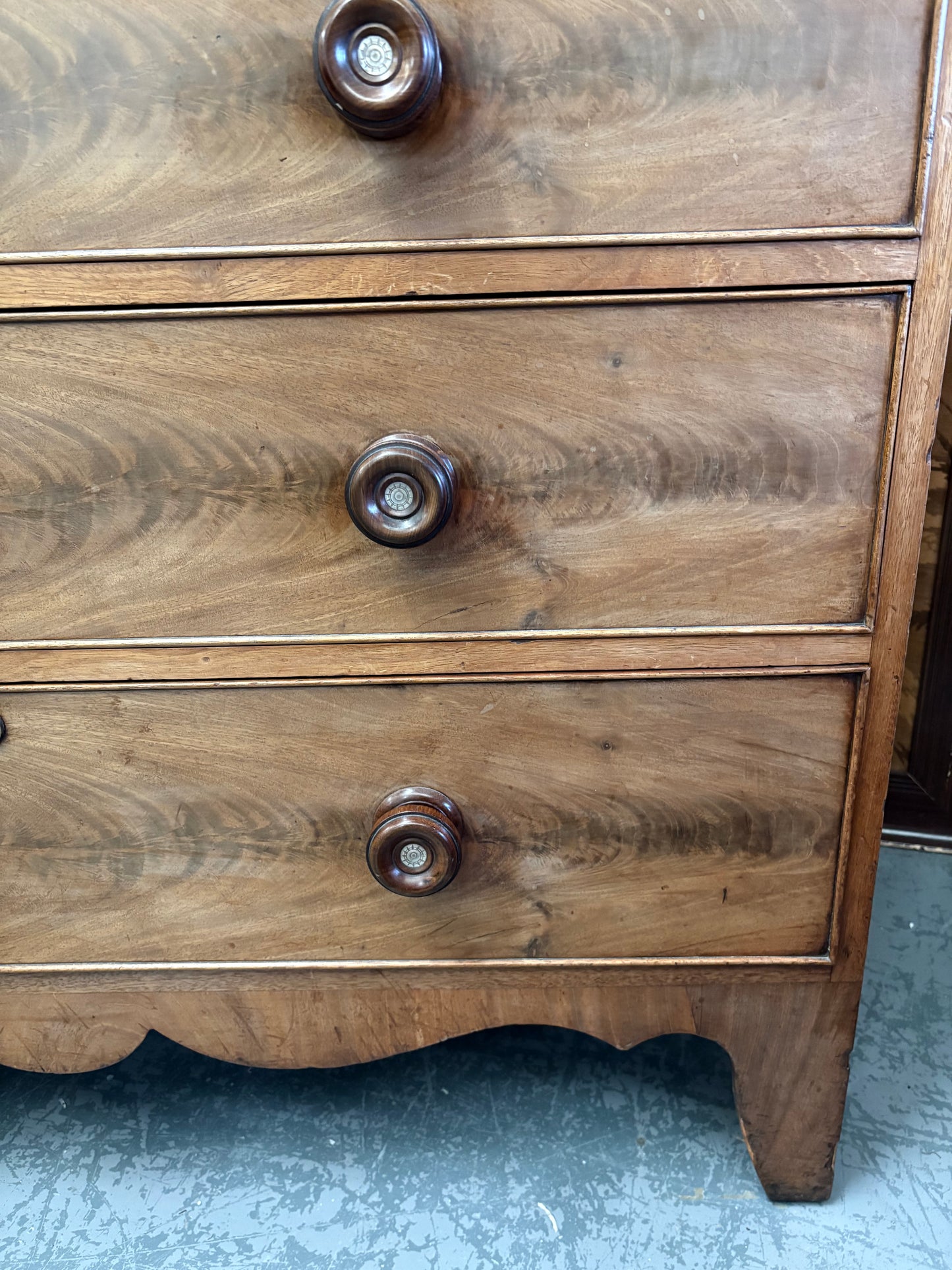 Large 19th Century Fold down Mahogany bureau writing desk drawers UK Delivery