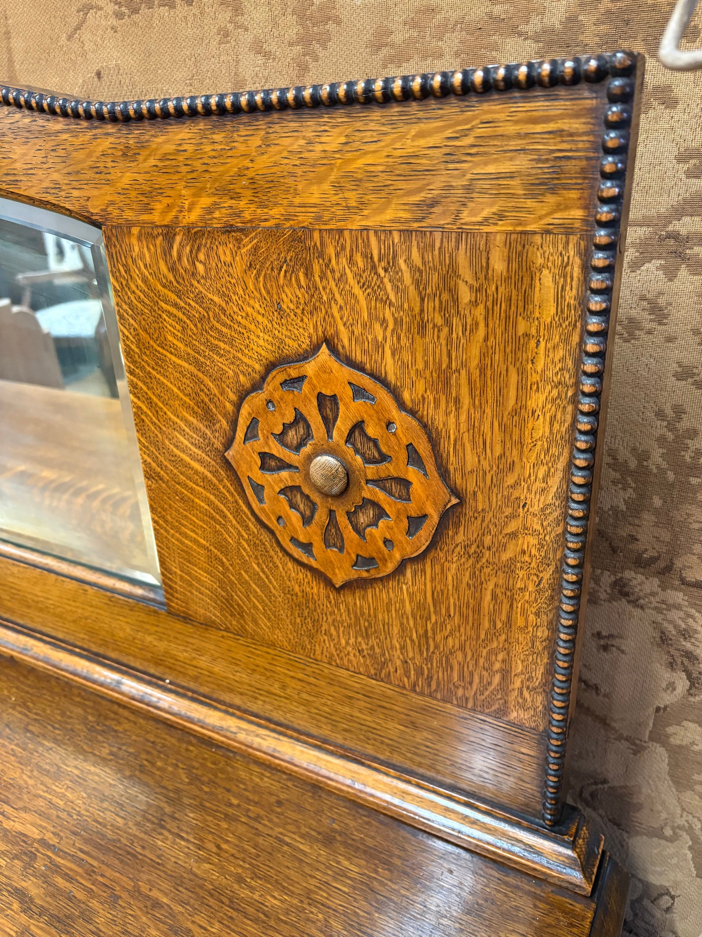 Antique Oak sideboard - Dresser Mirrored back - with Delivery