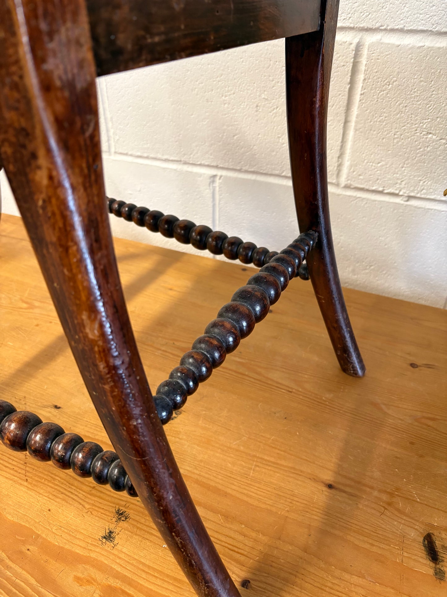 Stunning Victorian Faux Rosewood Bobbin Turned Chair Beautiful Solid Piece