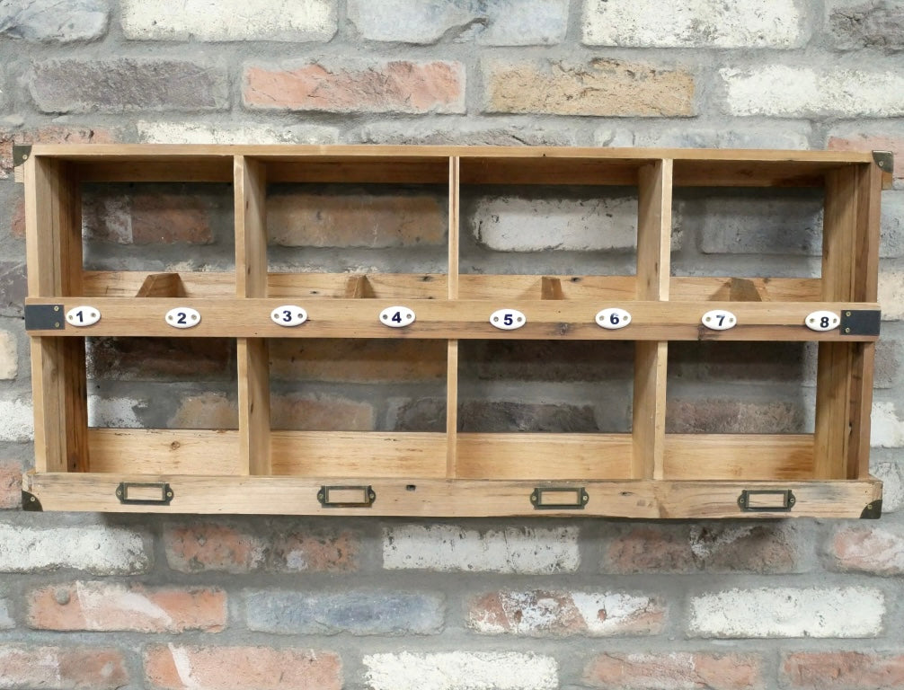 Wood Cubby Pigeon hole wall unit Modern Farmhouse style storage