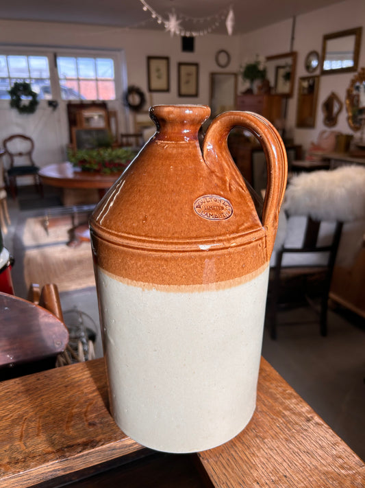 Doulton and Lambert glazed stoneware Flagon Rustic vintage decor