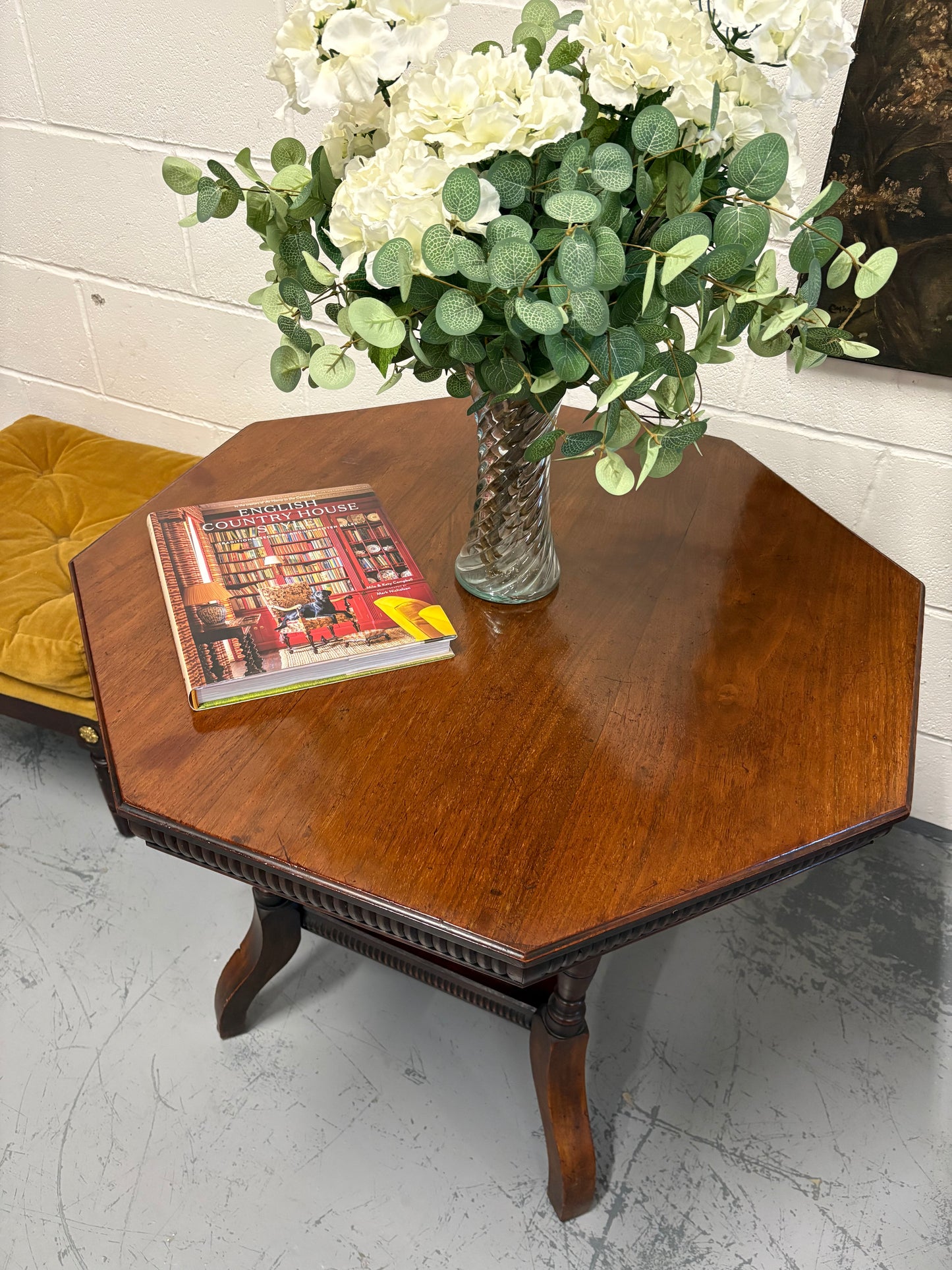 Antique Mahogany Octagonal Centre Table with Undershelf