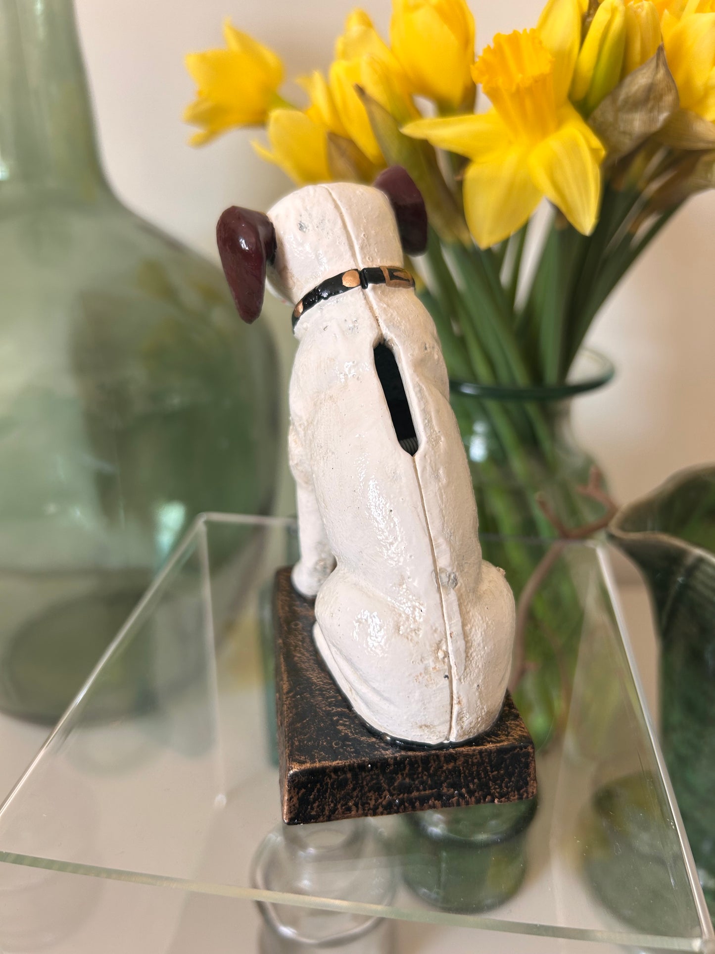 Classic style Cast iron small heavy dog figure
