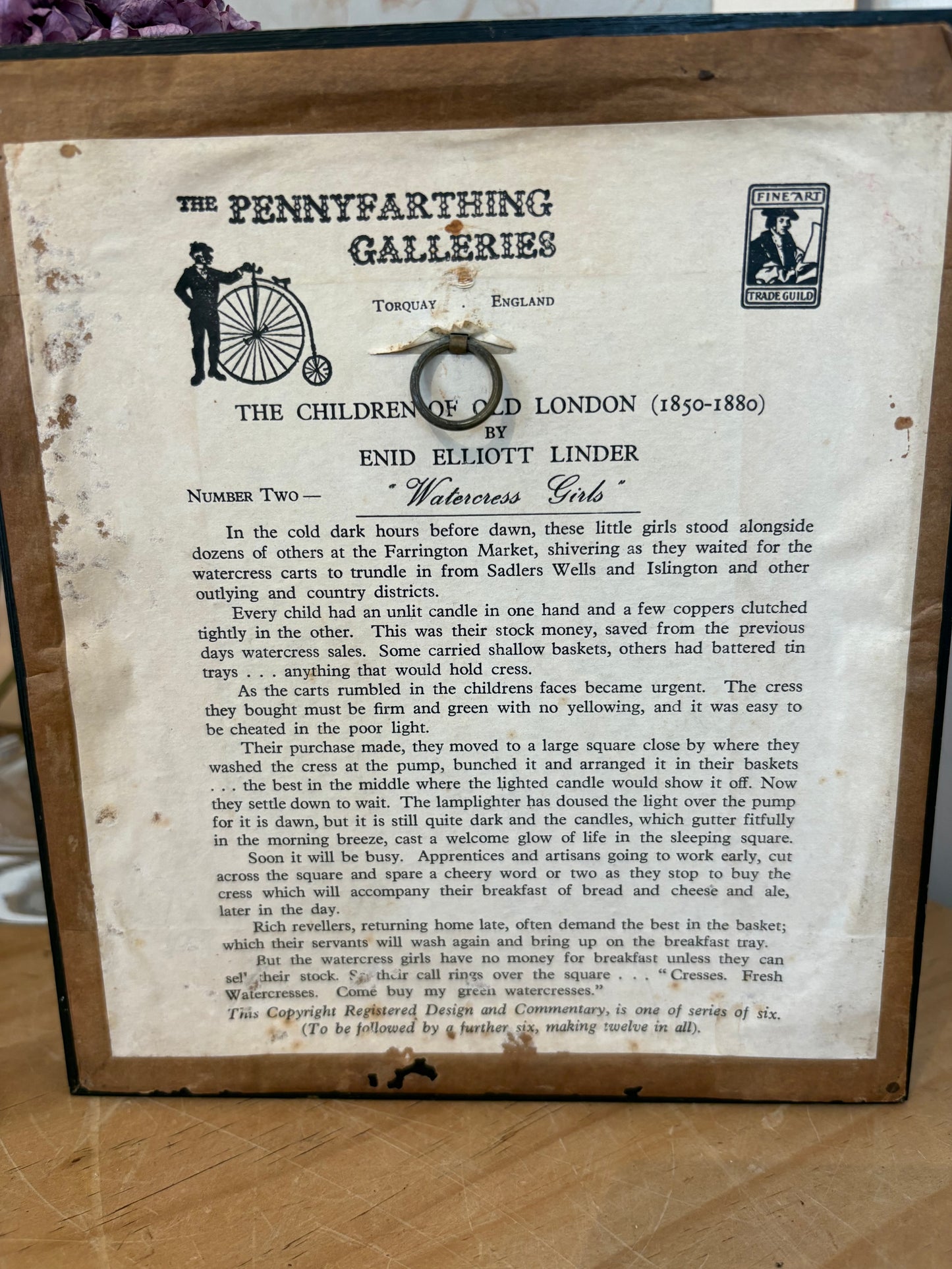 Vintage Silhouette Miniature Street Scene picture