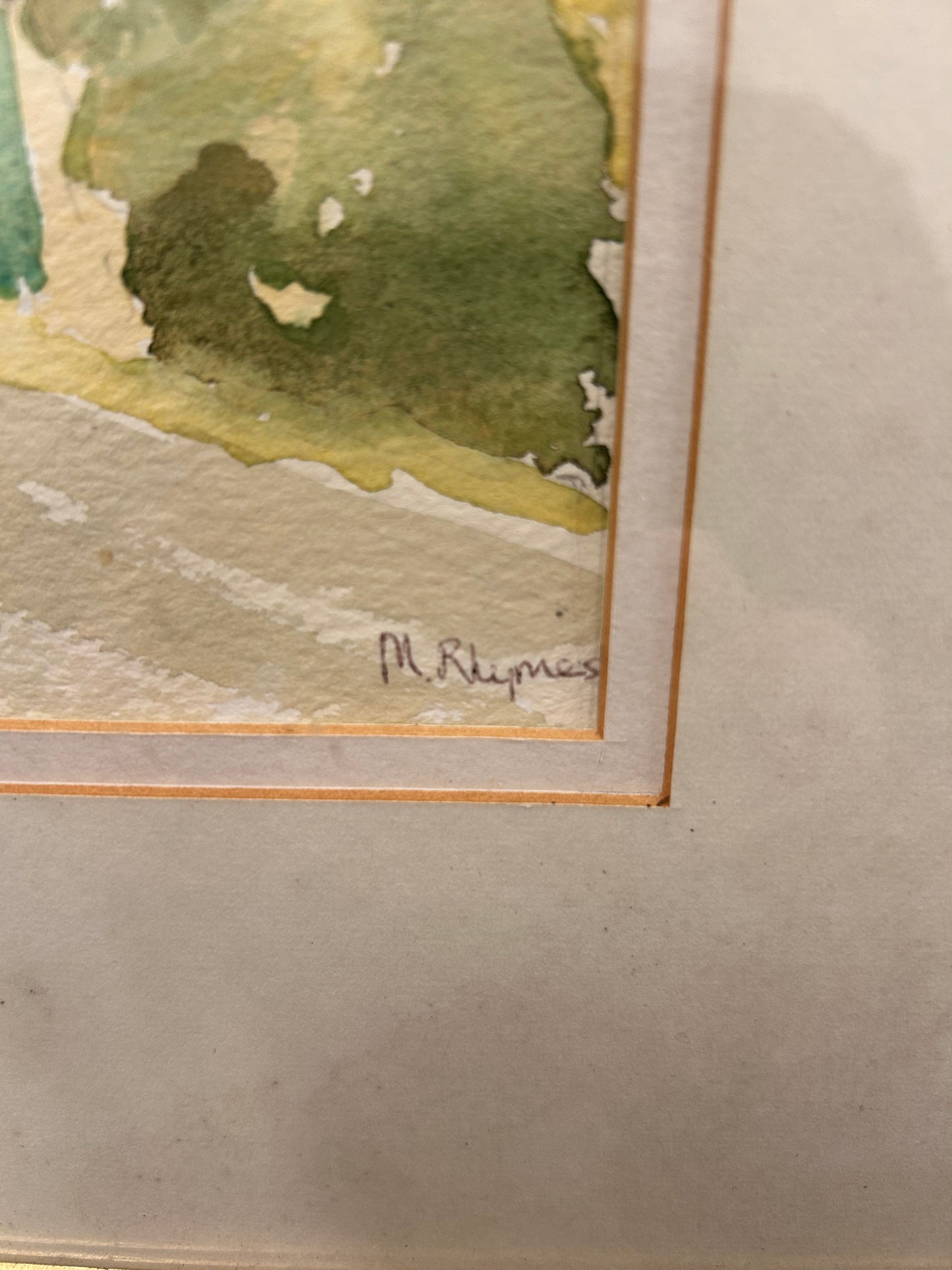Carlton in Lindrick framed and signed painting by Margaret Rhymes