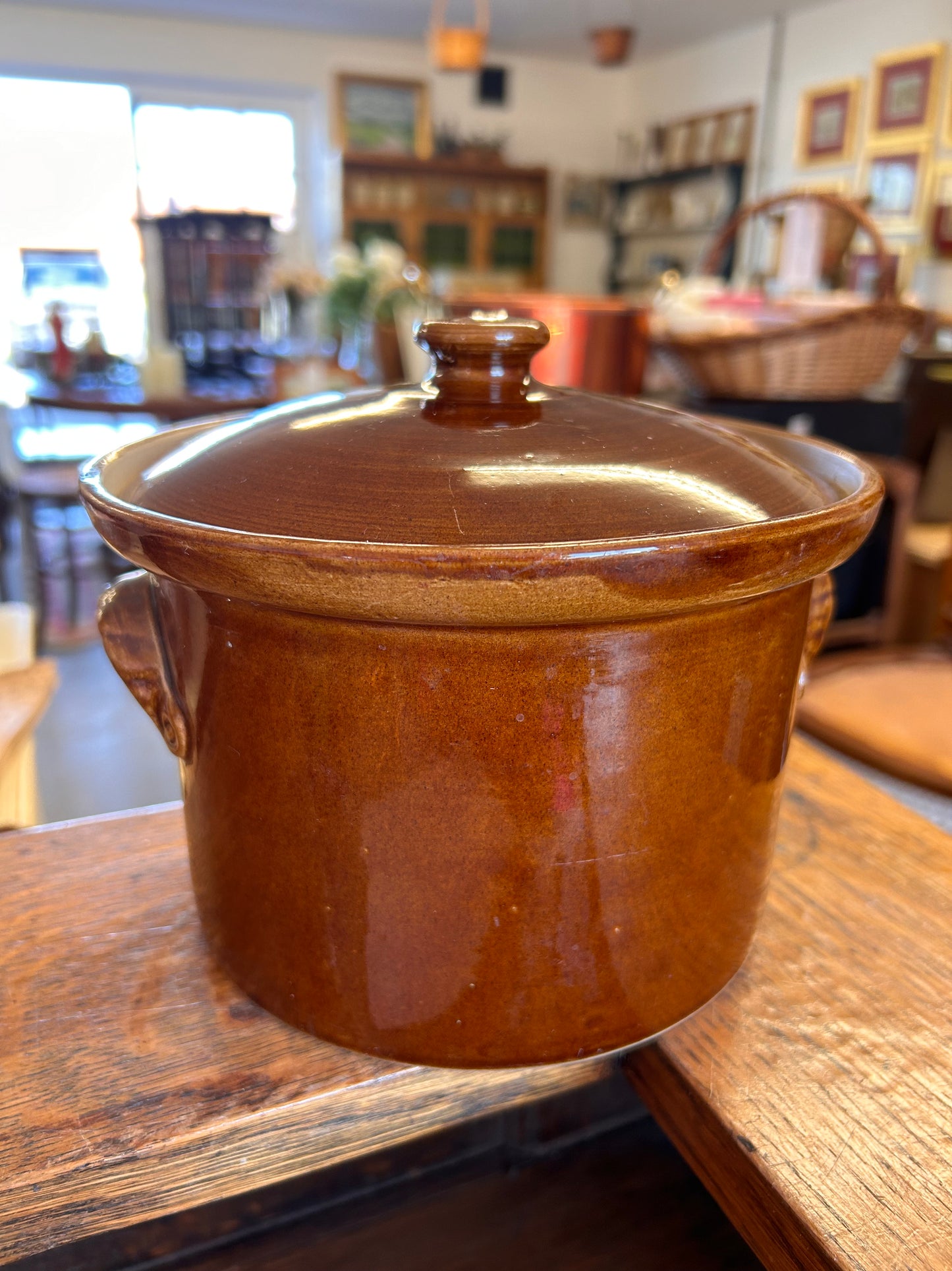 Vintage Brown Stoneware Glazed Denby Casserole dish