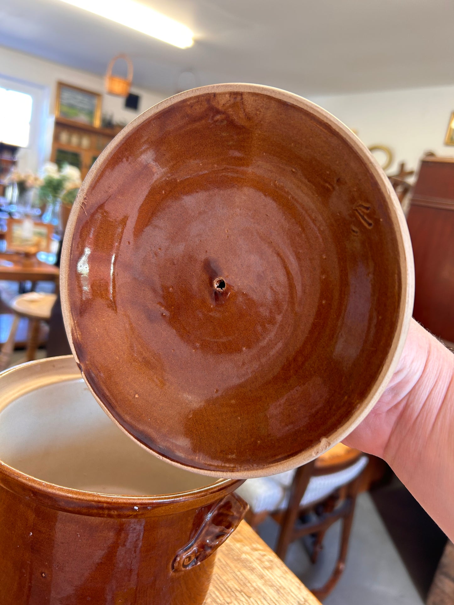 Vintage Brown Stoneware Glazed Denby Casserole dish