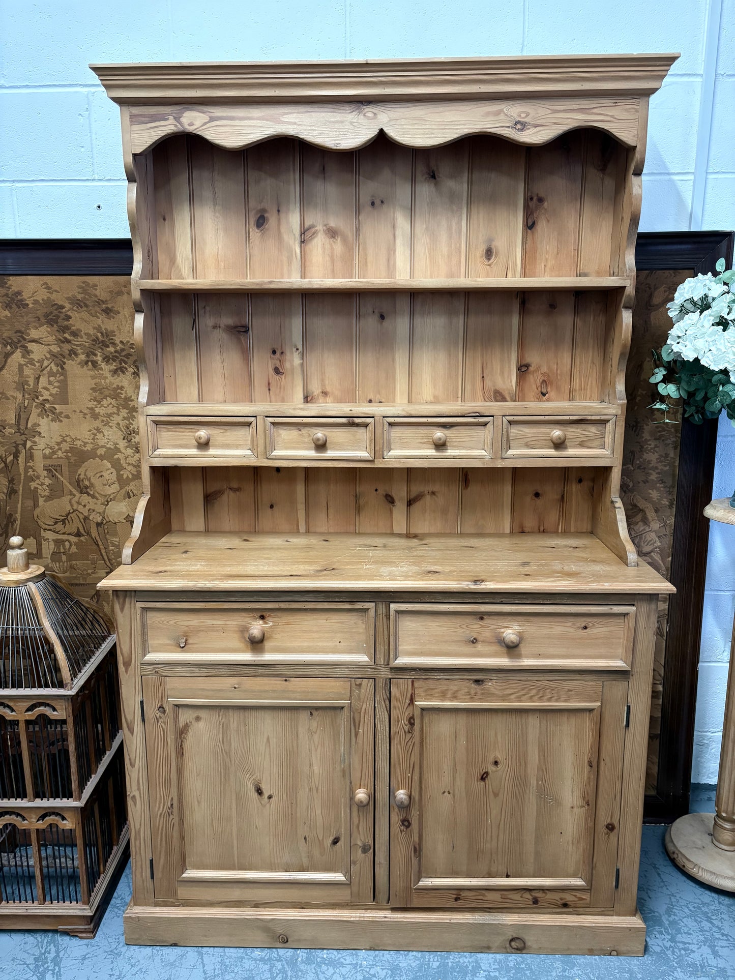 Large Solid Pine Traditional Country Kitchen Dresser Display Storage UK Delivery