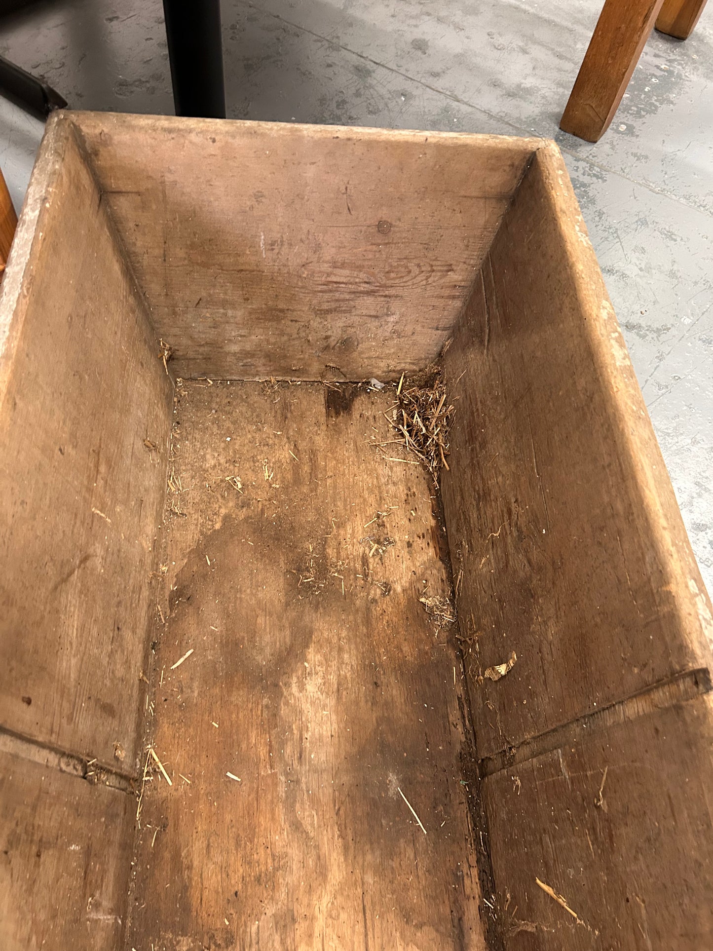 19thC Painted Pine Farmhouse trough - Logs, kindling, storage, country house