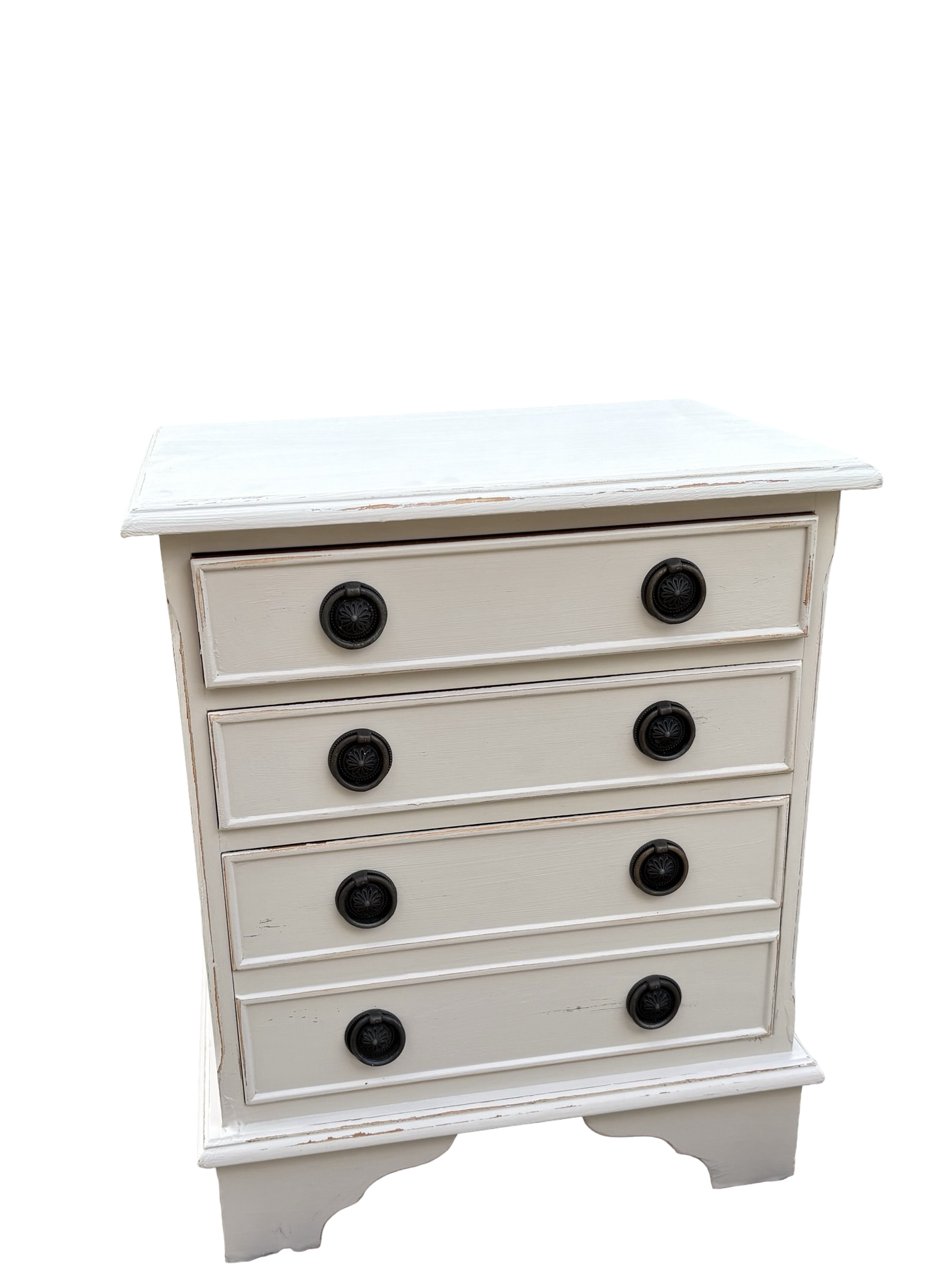 Small 20thC Chest of 3 drawers Ideal side / lamp table / Desktop