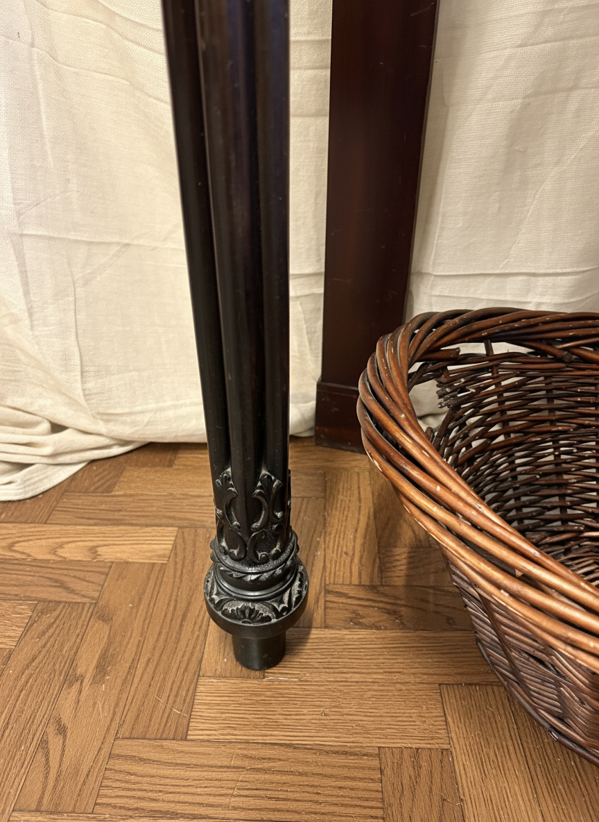 19th Century Mahogany Hall / Side Table Country House piece with Carved feet