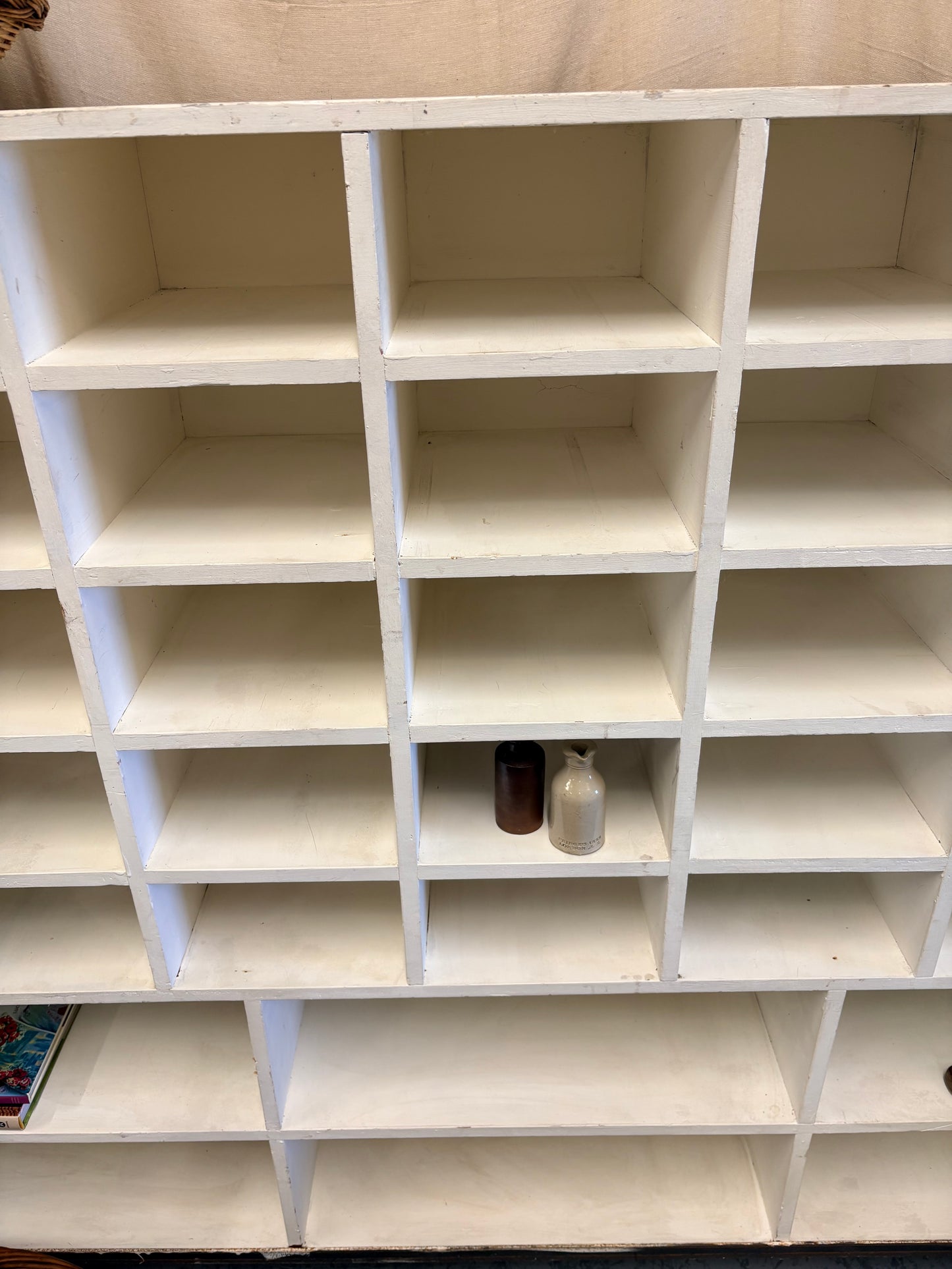 Reclaimed Craft Shop Unit Wood Pigeon Hole Shelving Sorting Storage sections