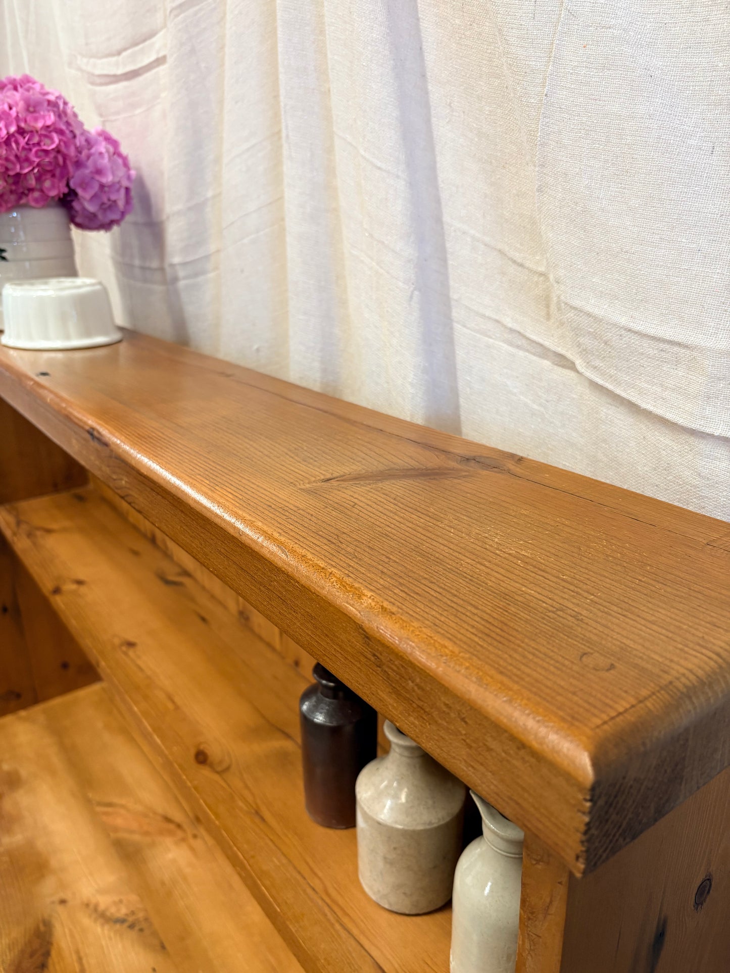 Petite Vintage Pine Country Kitchen Dresser - Display Storage UK Delivery