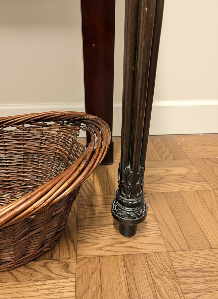 19th Century Mahogany Hall / Side Table Country House piece with Carved feet