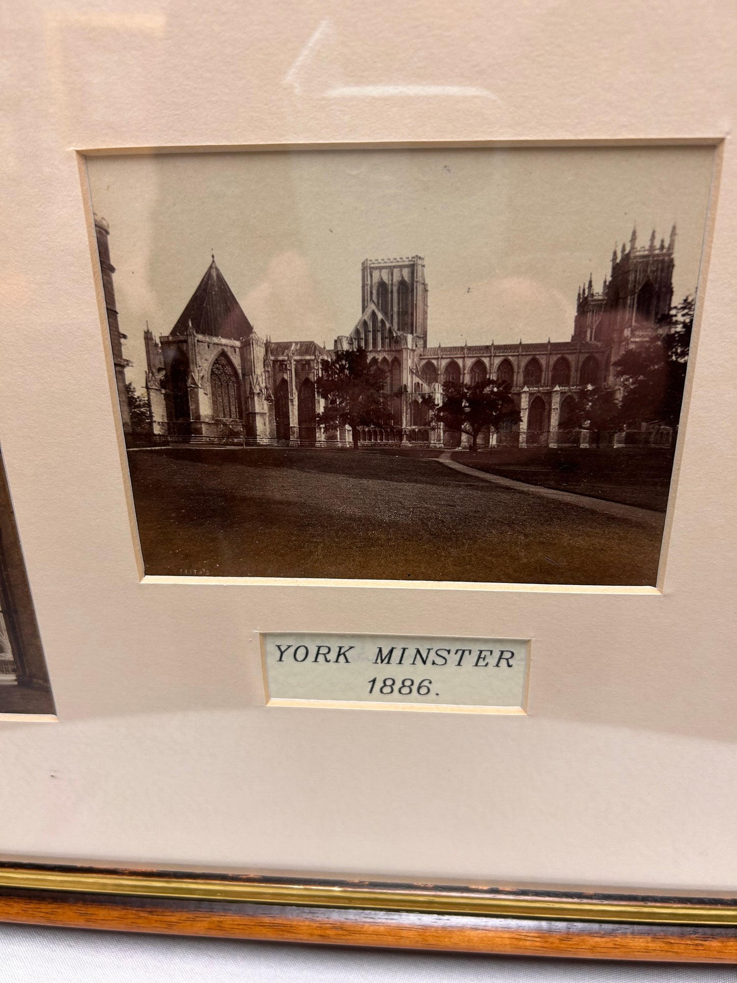 A trio of pictures of York Minster from 1886 Framed Glazed