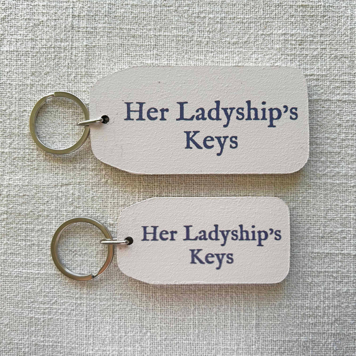 Her Ladyship's Keys - Wooden Key Tag: 6x Mini Tags (8x4cm)