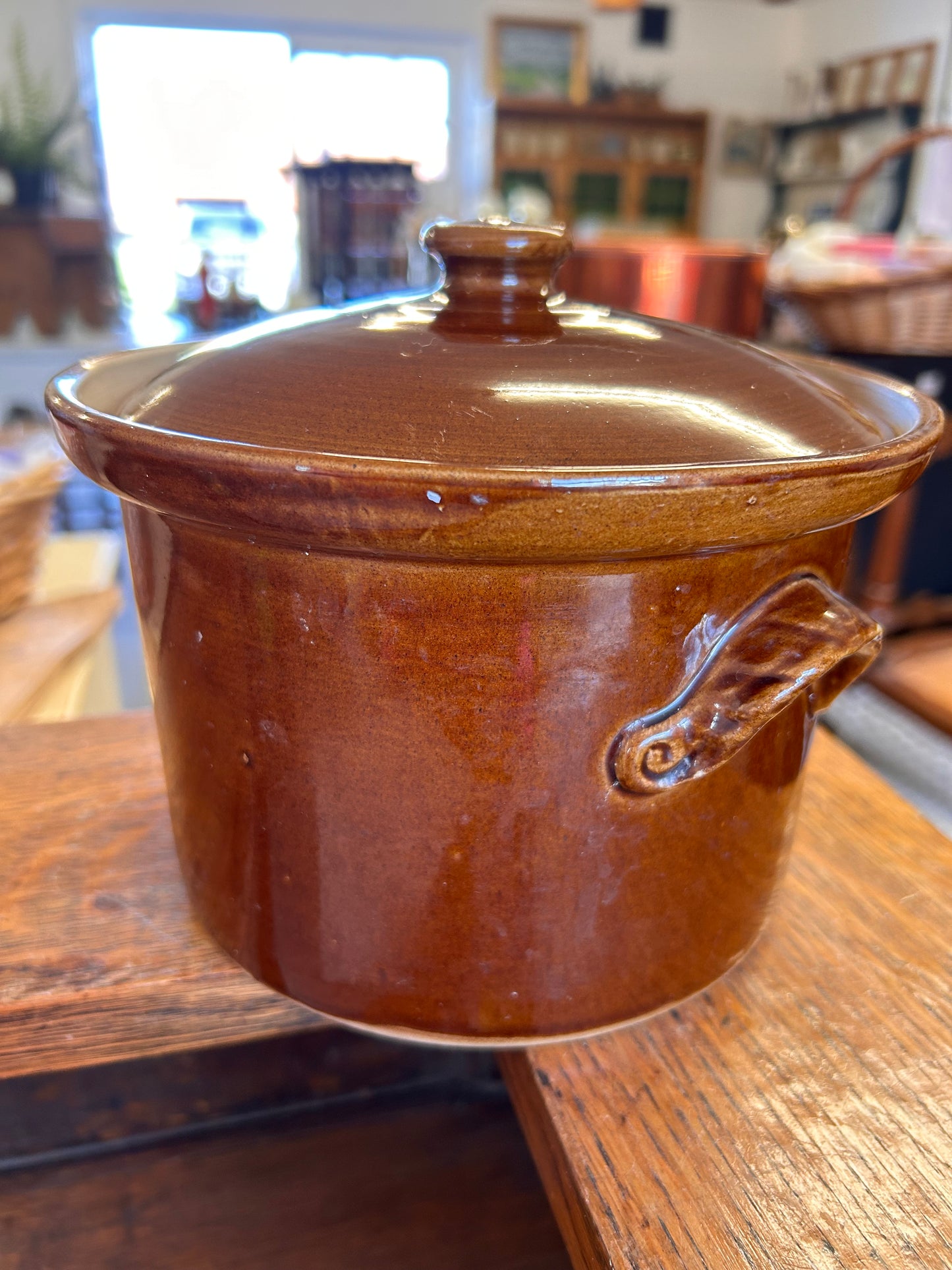 Vintage Brown Stoneware Glazed Denby Casserole dish