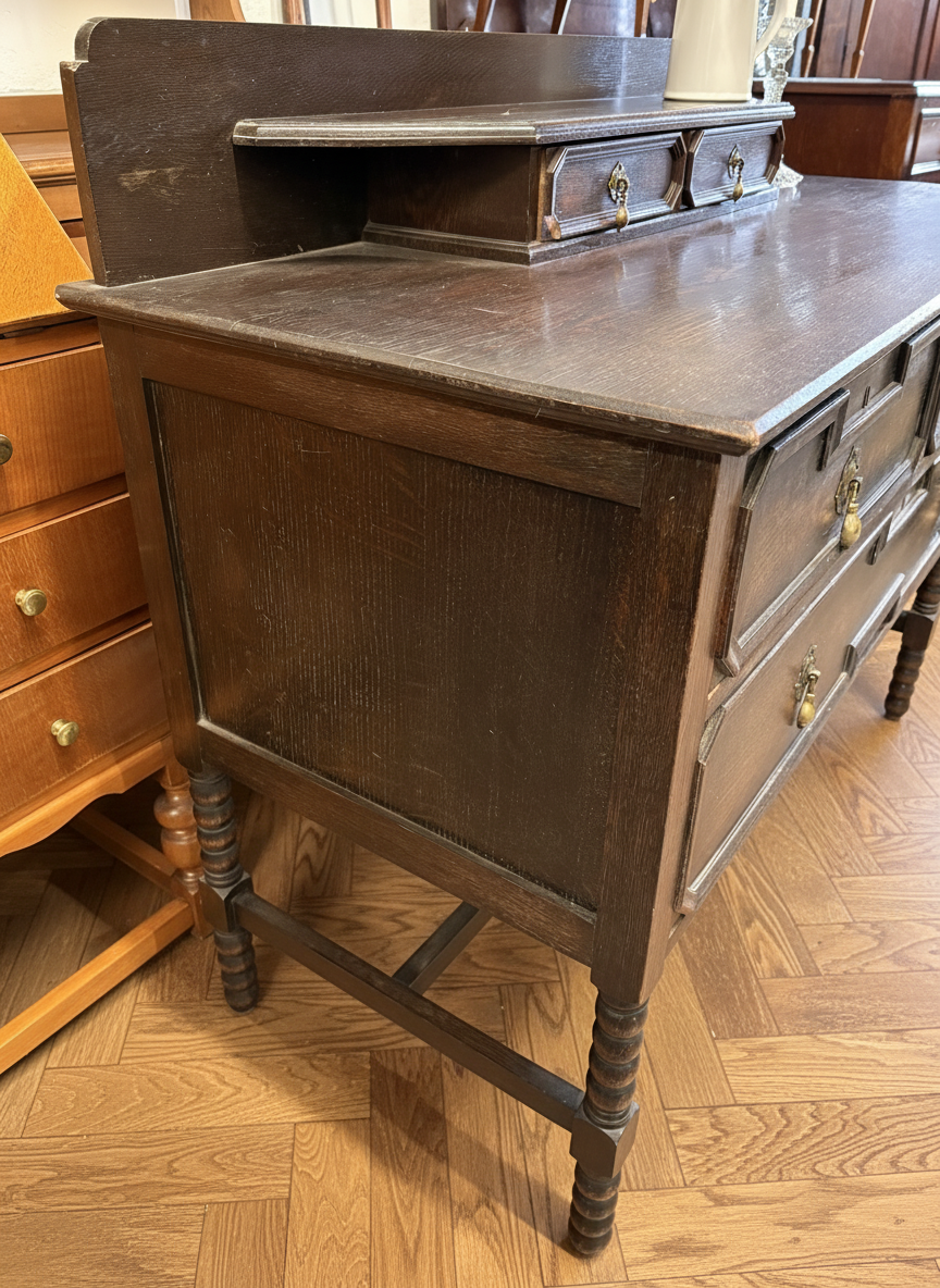 Jacobean revival chest of drawers – quality Edwardian Furniture piece
